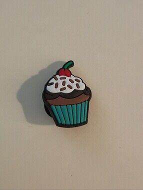 10 for $10 Jibbitz Croc Charm - Chocolate Cupcake Cherry Sprinkles Teal Wrapper